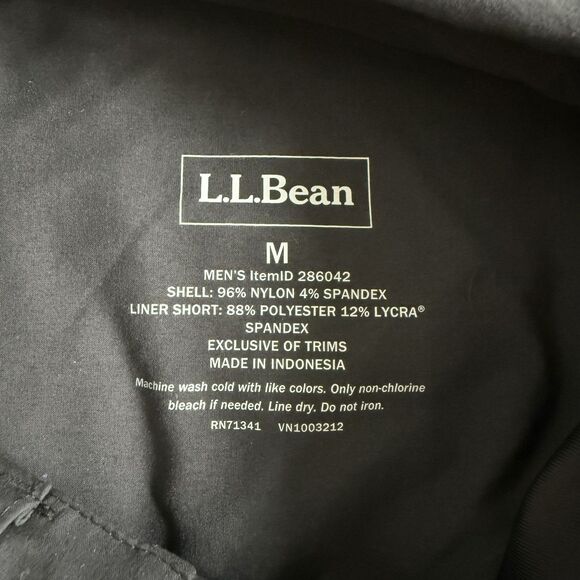 L. L. Bean Mountain Bike Cargo Shorts w/ removable Liner, Black Size M, NWT - Picture 3 of 8